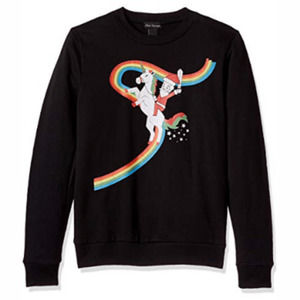 ALEX Stevens Men's Unicorn Rainbow Santa Ugly Christmas Sweater